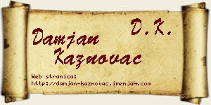 Damjan Kaznovac vizit kartica